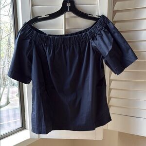 Navy Off-Shoulder Women's Top